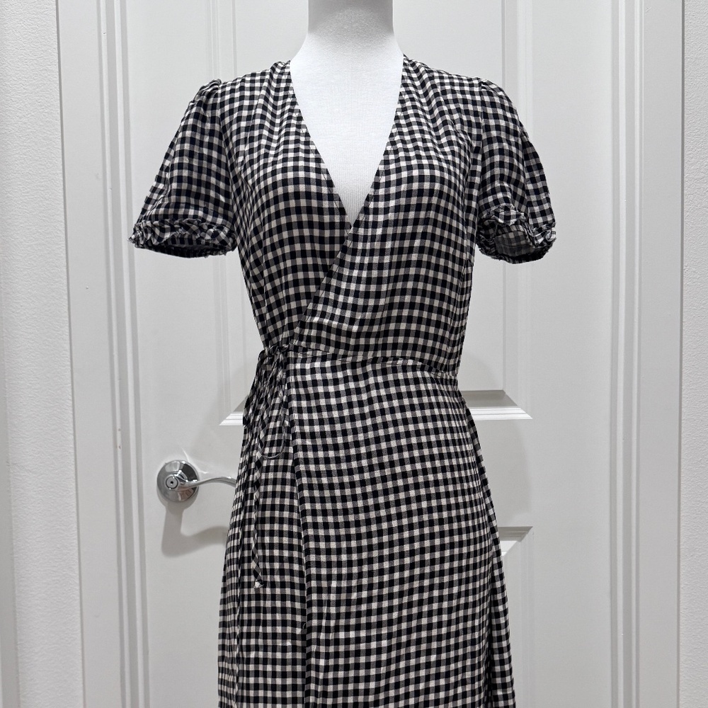 Reformation checkered plaid dress - Small
